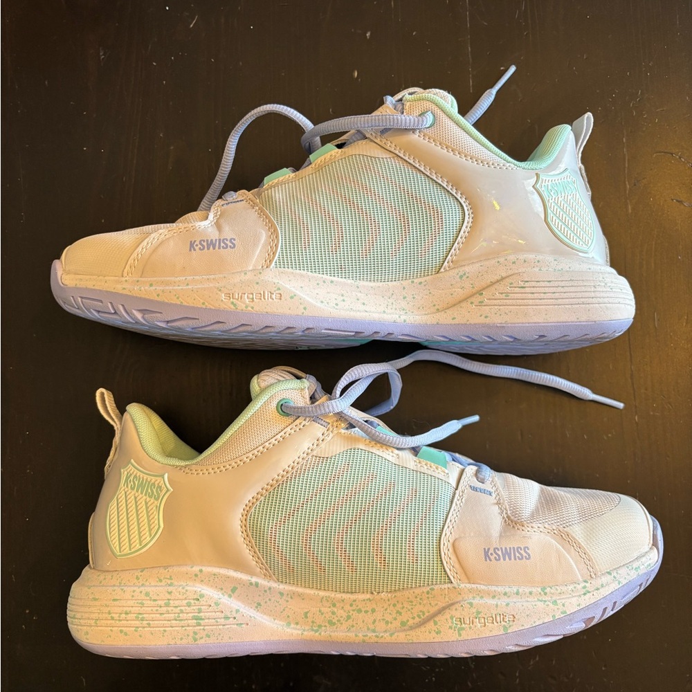 K-Swiss Pastel Green and Purple Women's Sneakers